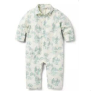 Janie & Jack -  Long Sleeve Romper (Dino Toile)